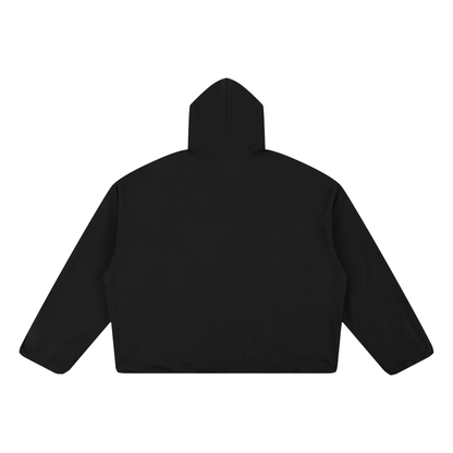 Boxy Gather-Hem Hoodie