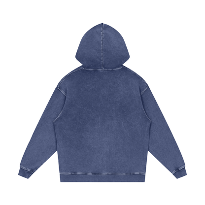 Acid Washed Loose Cotton Hoodie