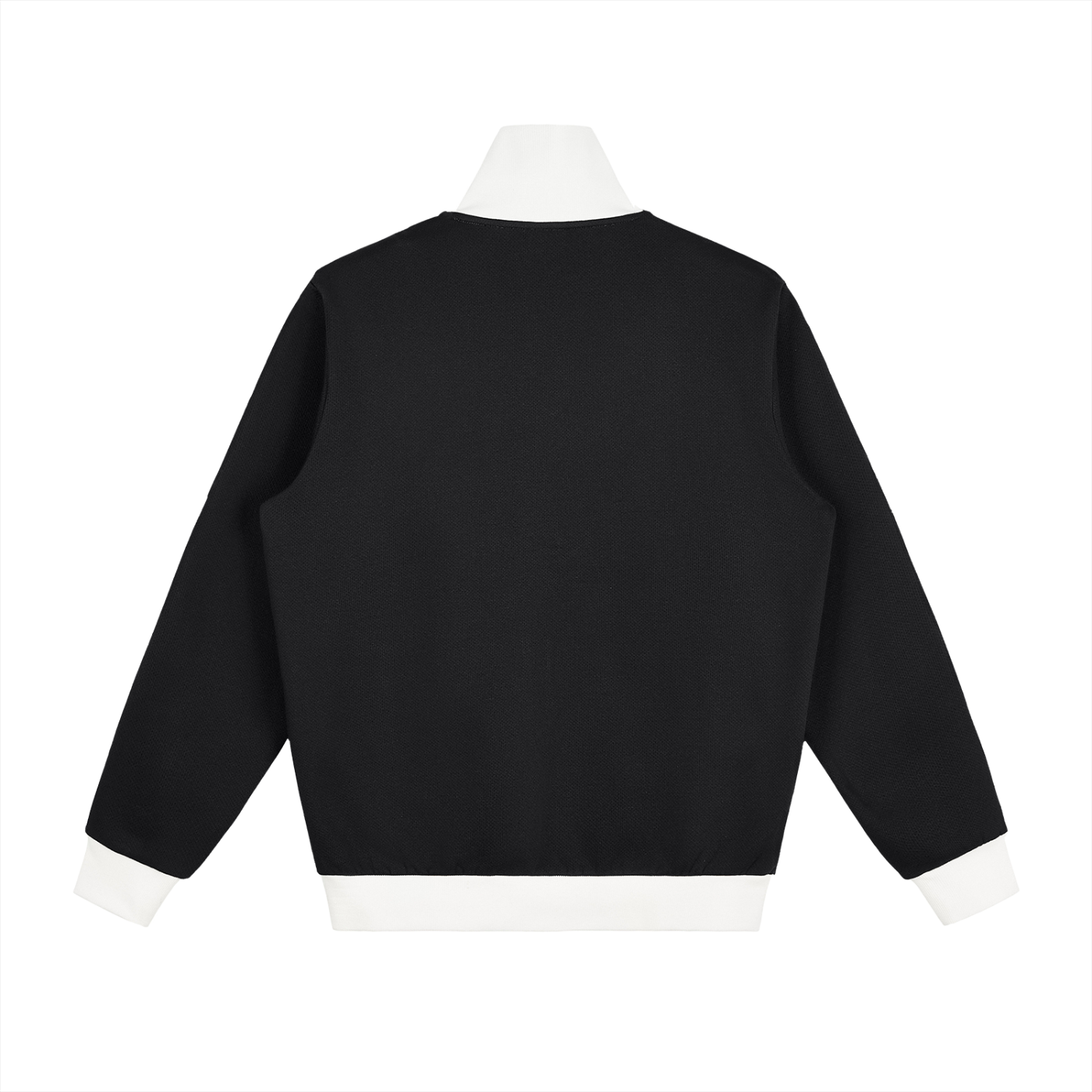 contrast side stripe fleece track jacket