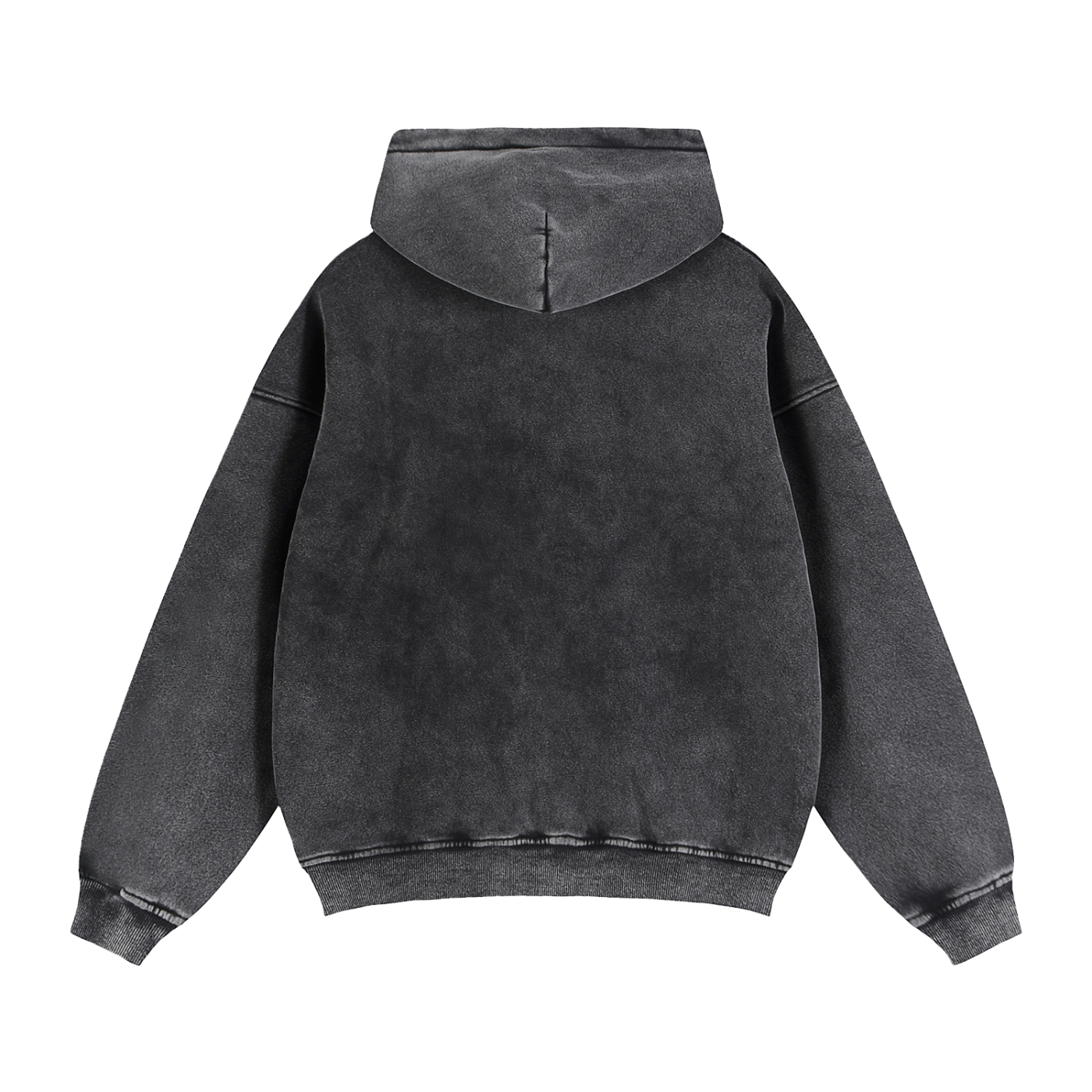 zip-through boxy fleece hoodie