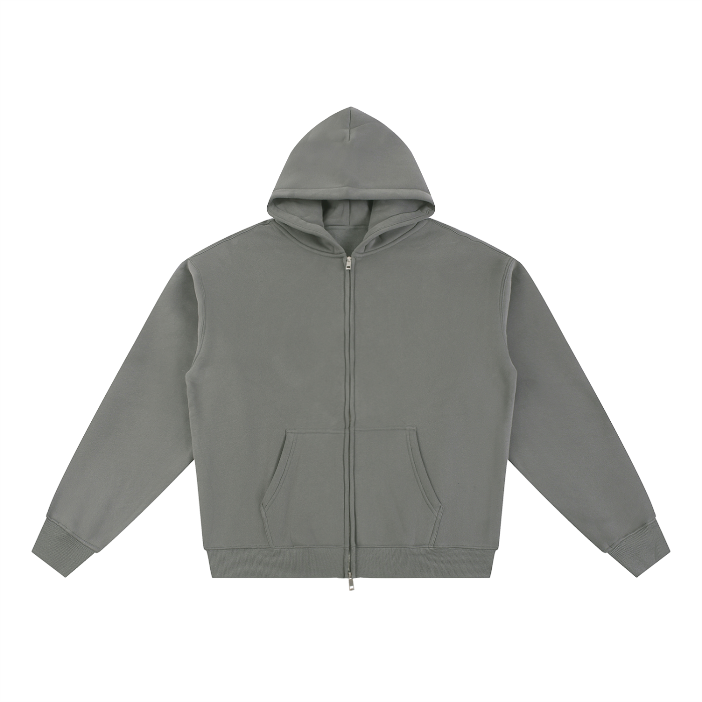 essential fleece zip-through hoodie