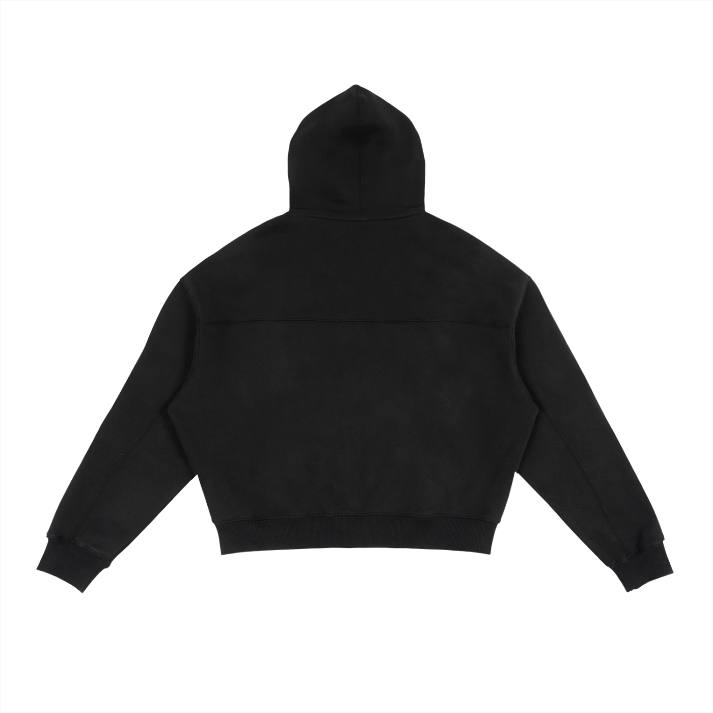 fleece zip-up boxy hoodie