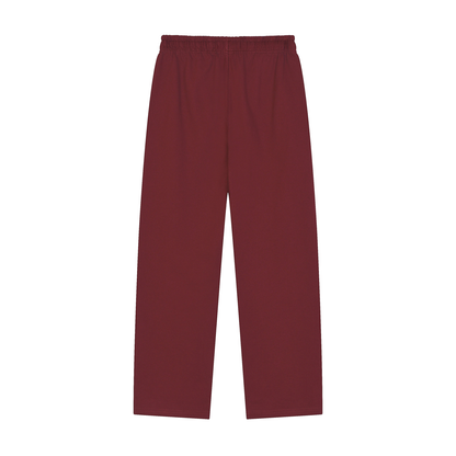 Solid Colour Straight-Leg Joggers