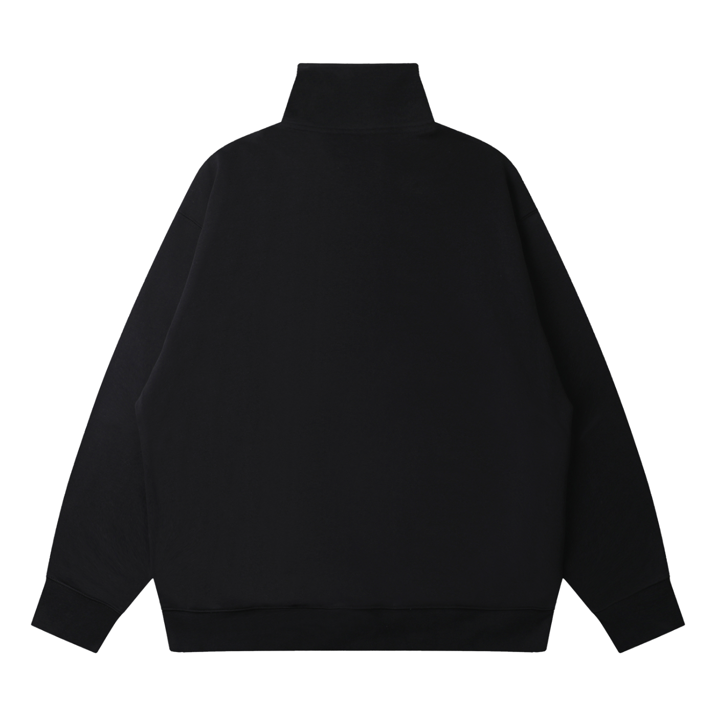 quarter-zip drop shoulder sweatshirt