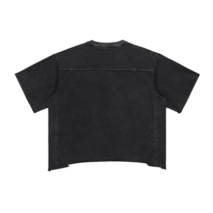 Raw Edge Acid Washed Boxy T-Shirt