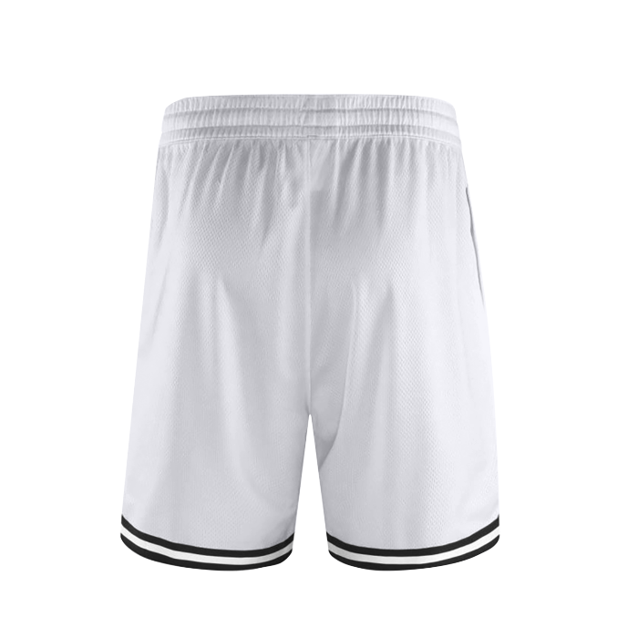 classic stripe trim zip pocket sports shorts 160 gsm