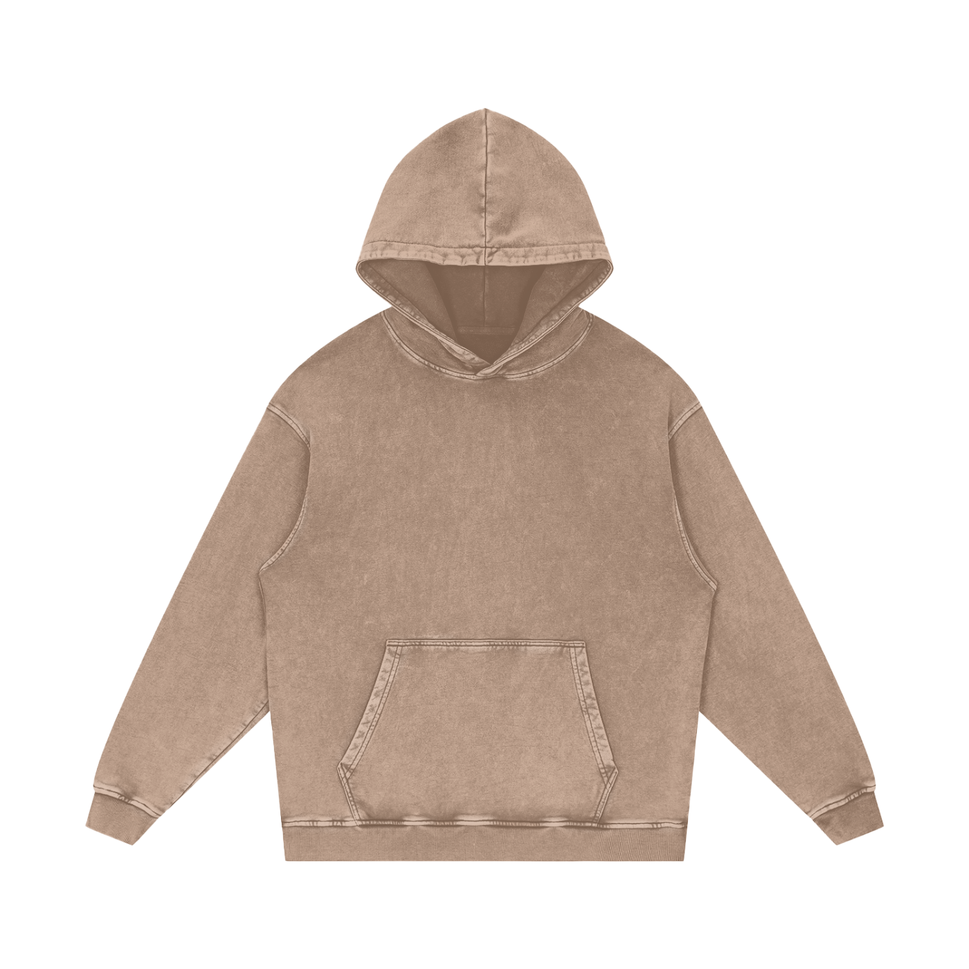 acid washed loose cotton hoodie