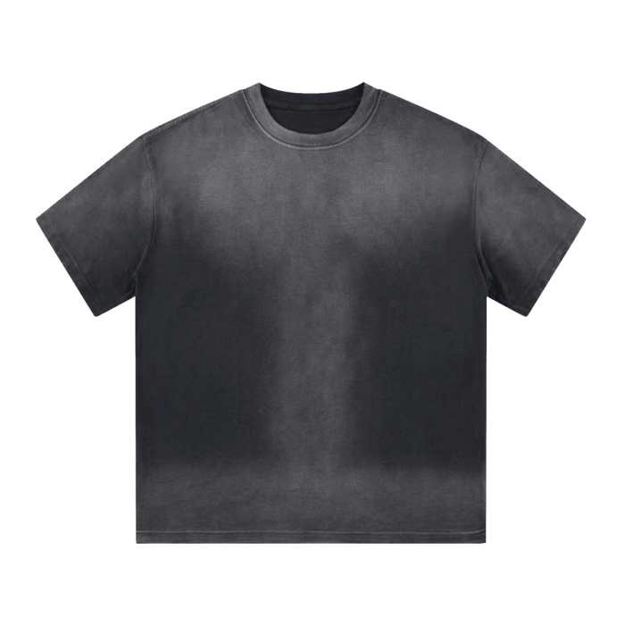 “i” shaped monkey washed drop shoulder t-shirt 300 gsm