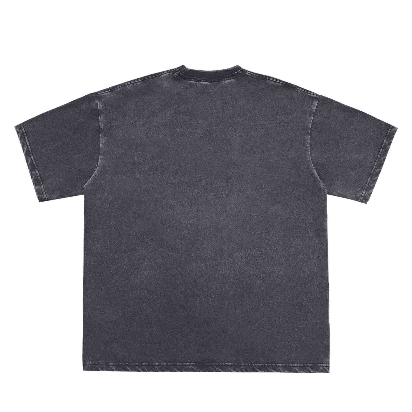 acid washed raw-edge neckline t-shirt
