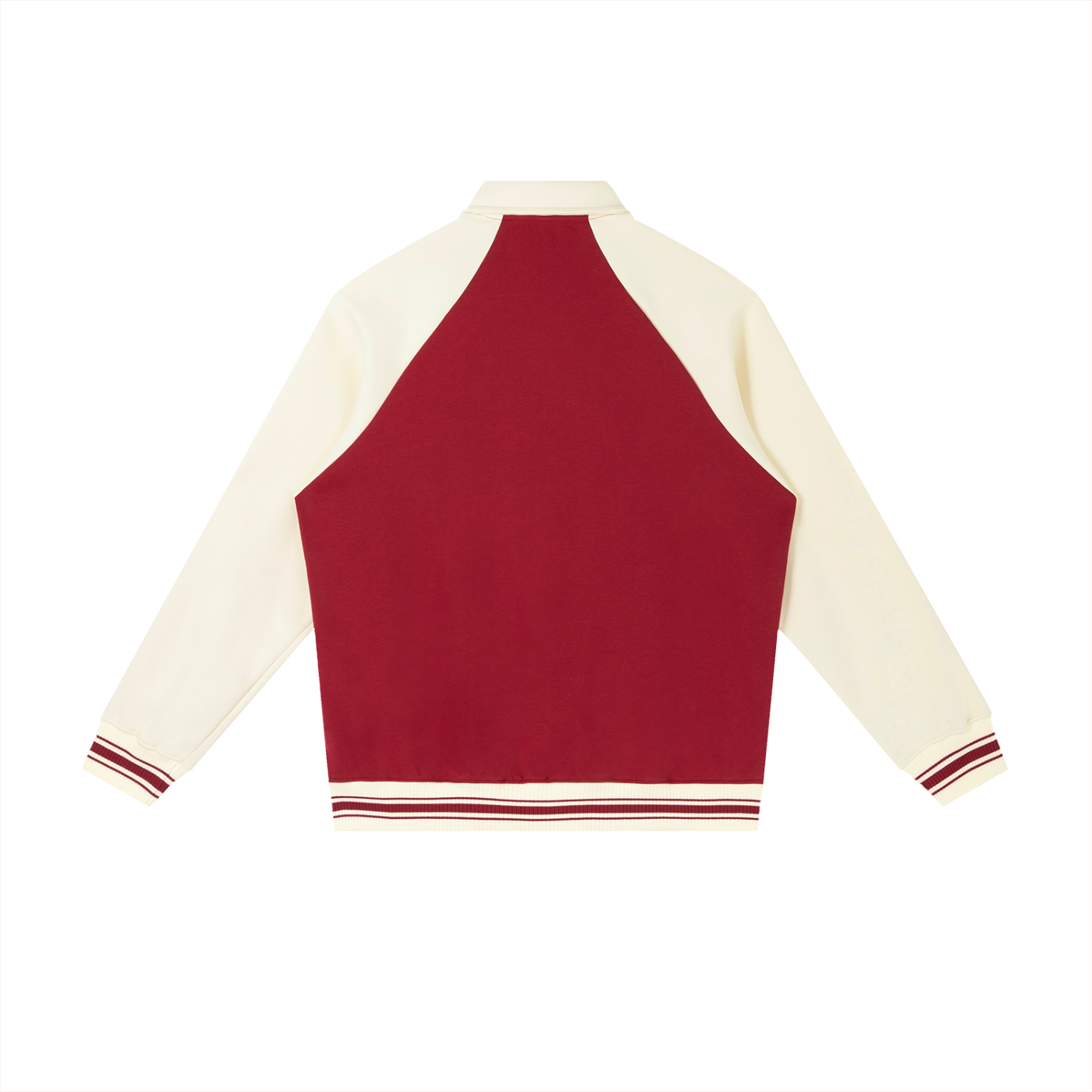 contrast raglan sleeve baseball jacket