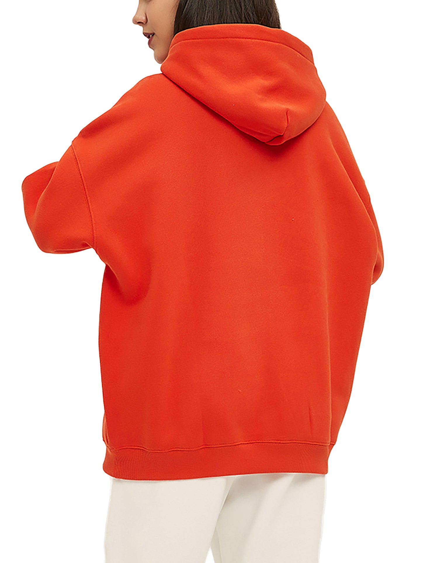 streetwear oversized solid colour fleece hoodie 350 gsm