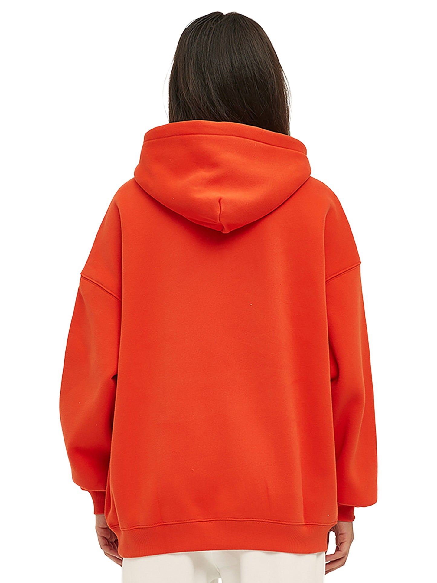 streetwear oversized solid colour fleece hoodie 350 gsm