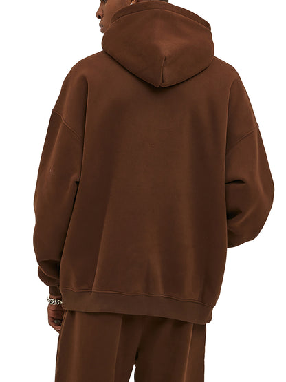 Streetwear Oversized Solid Colour Fleece Hoodie 350 GSM