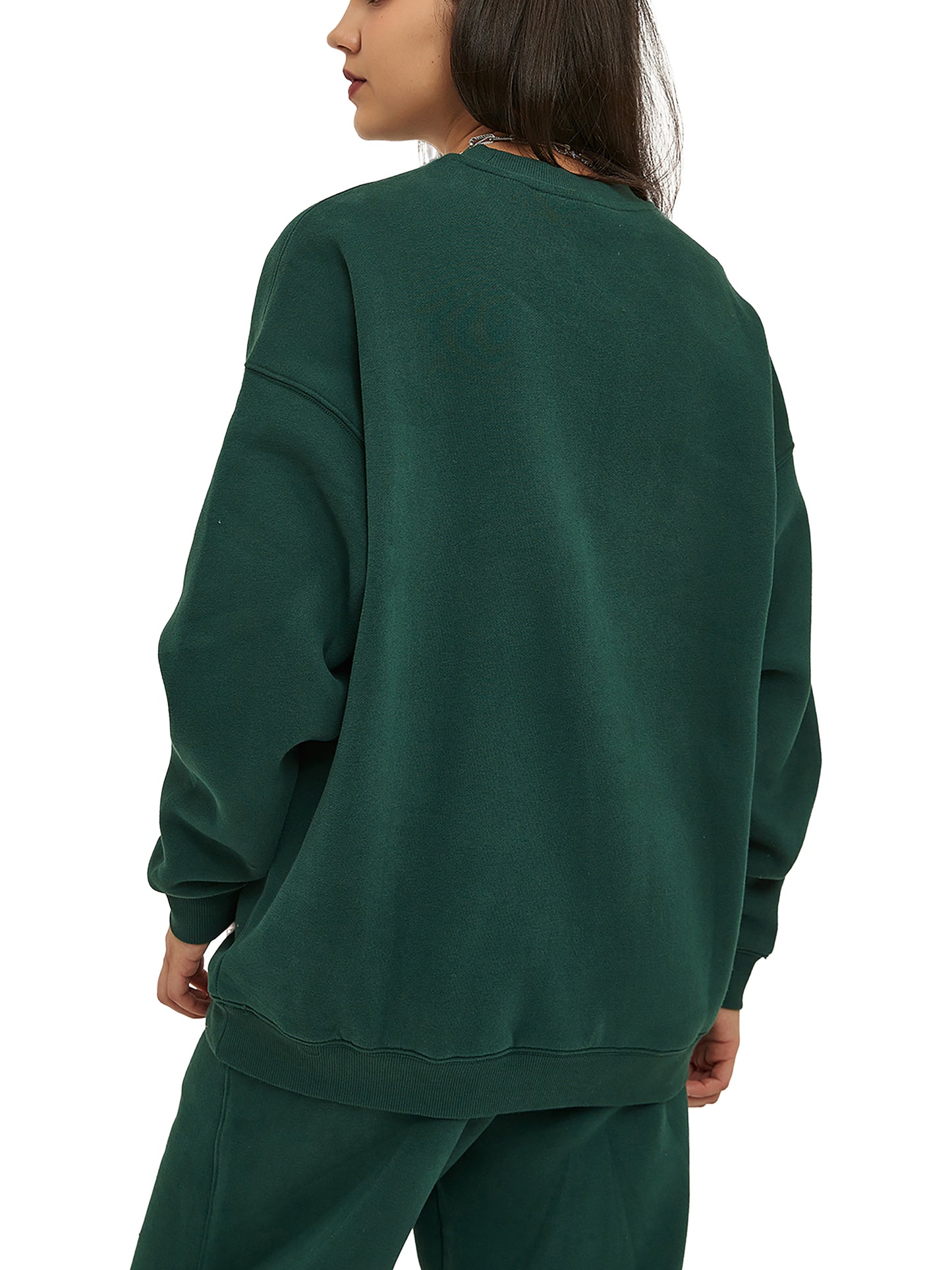 streetwear solid colour fleece pullover 350 gsm