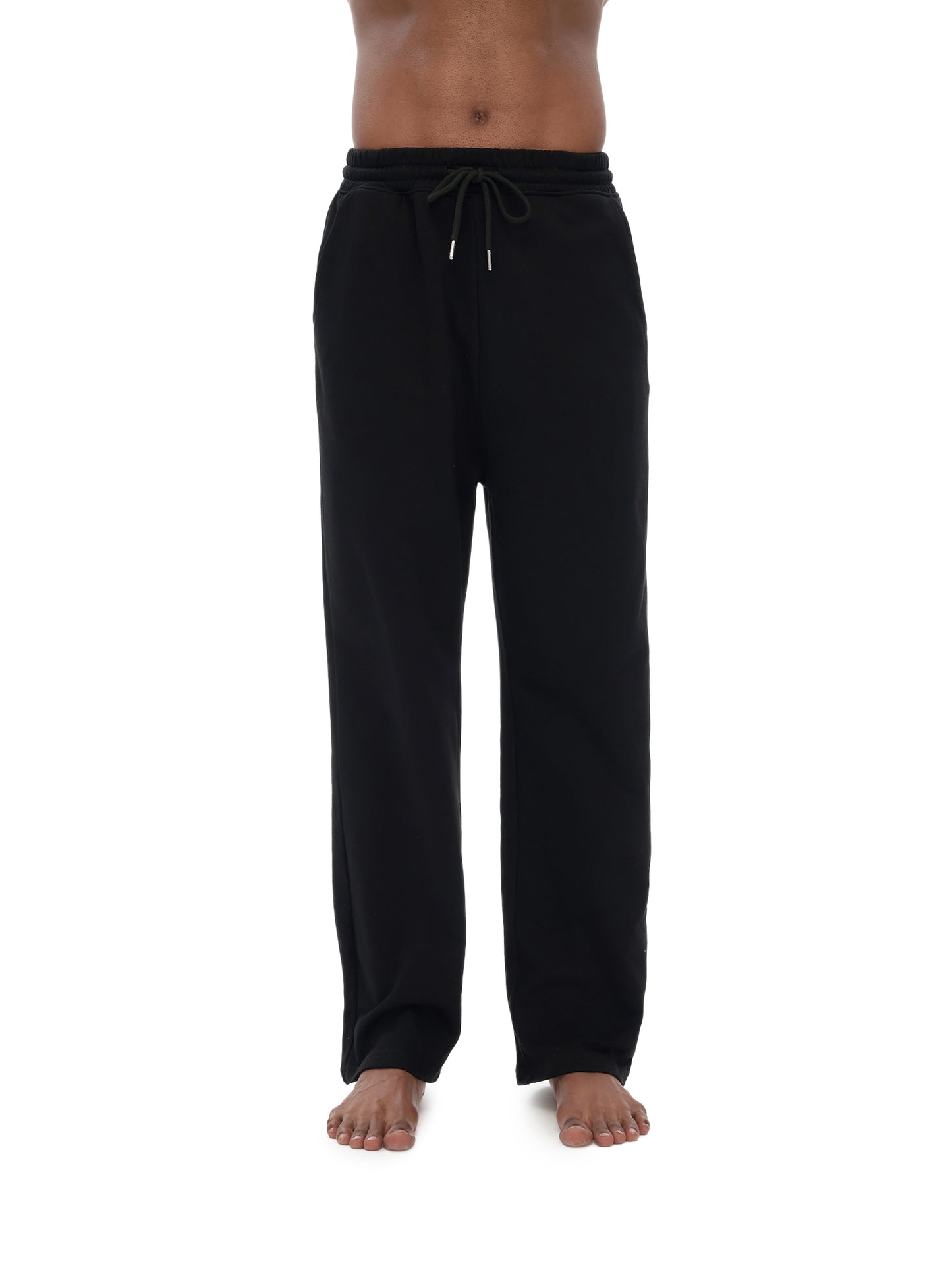 loose fit fleece straight leg joggers