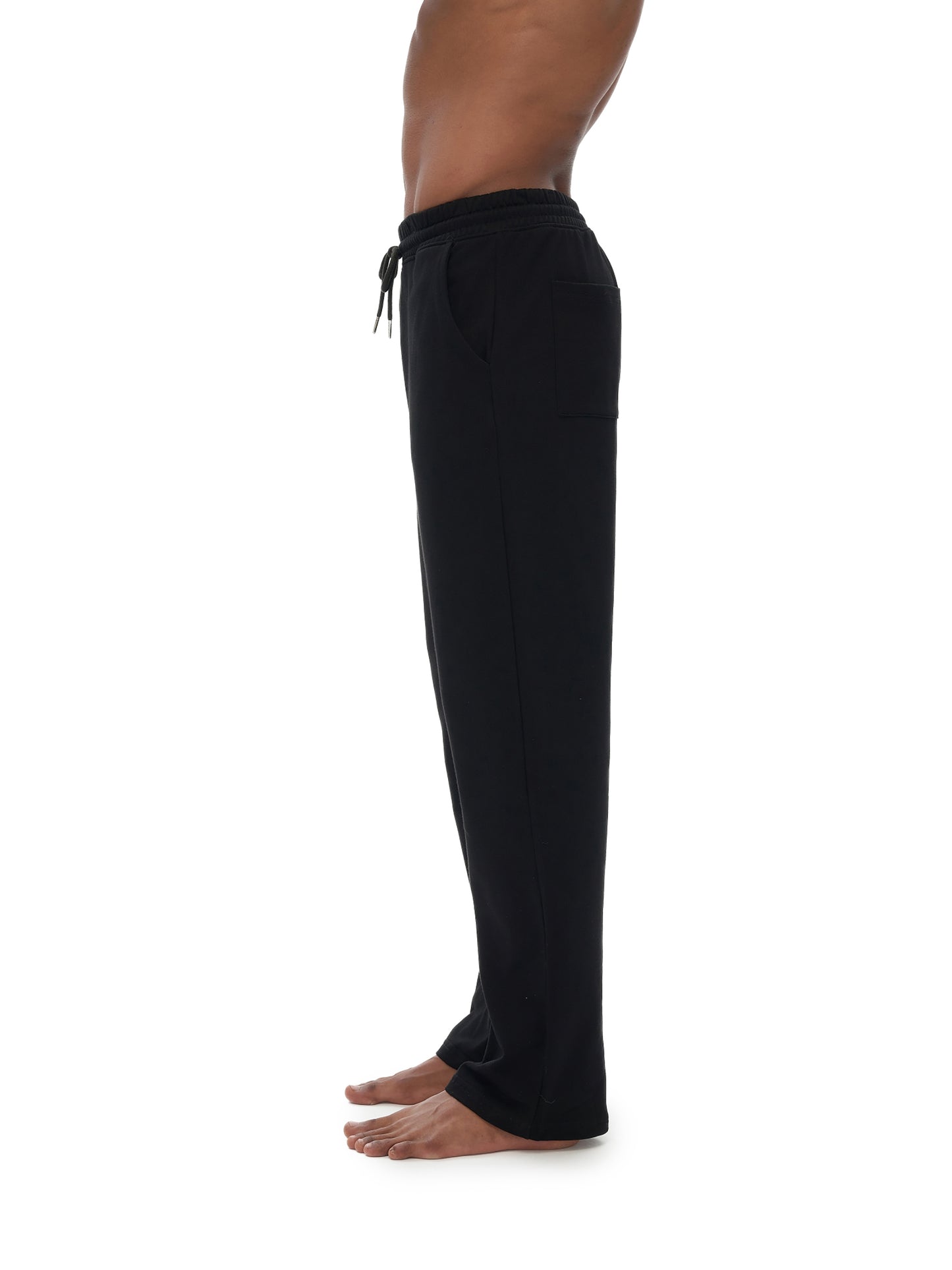 100% cotton fleece straight wide leg joggers 280 gsm