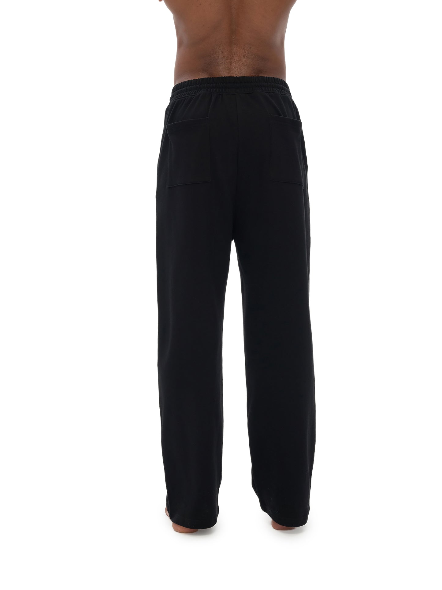 100% cotton fleece straight wide leg joggers 280 gsm