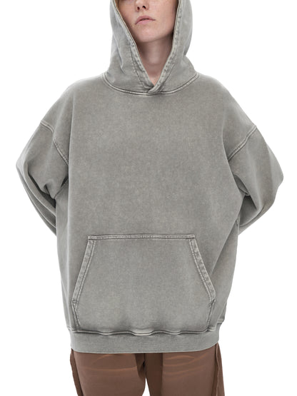 Acid Washed Loose Cotton Hoodie