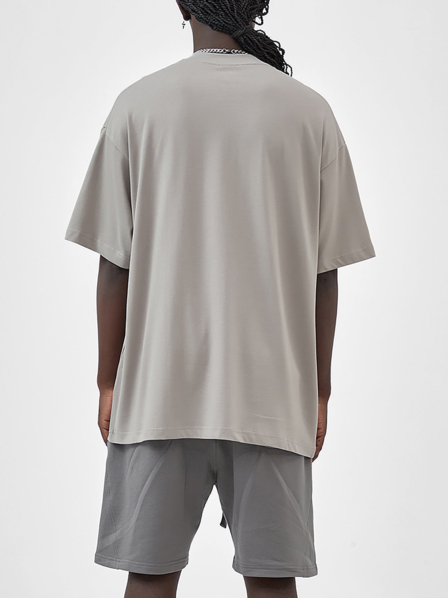 streetwear solid colour loose fit fog t-shirt 230 gsm