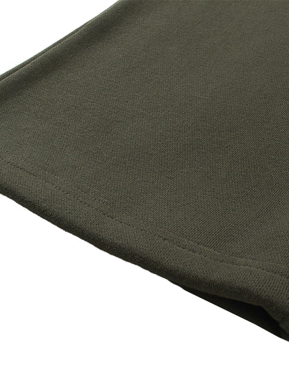 Solid Colour Fleece Straight Leg Joggers