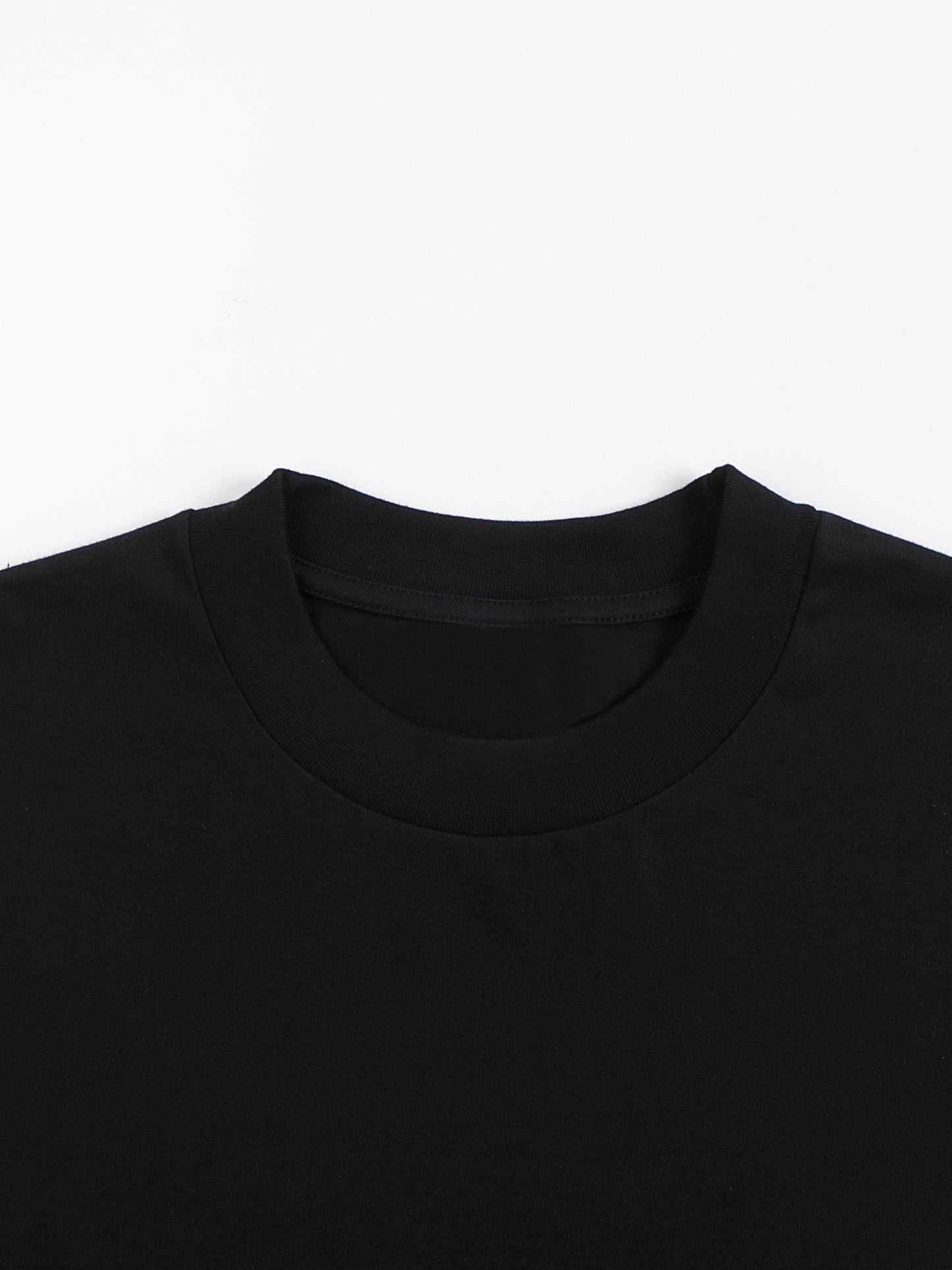 crew neck drop shoulder long sleeve shirt