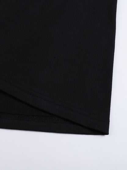 Crew Neck Drop Shoulder Long Sleeve Shirt