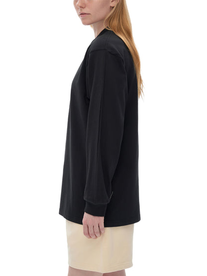 Crew Neck Drop Shoulder Long Sleeve Shirt