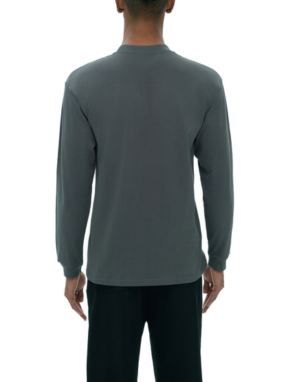 Crew Neck Heavyweight 100% Cotton Drop Shoulder Long Sleeve Shirt 270 GSM