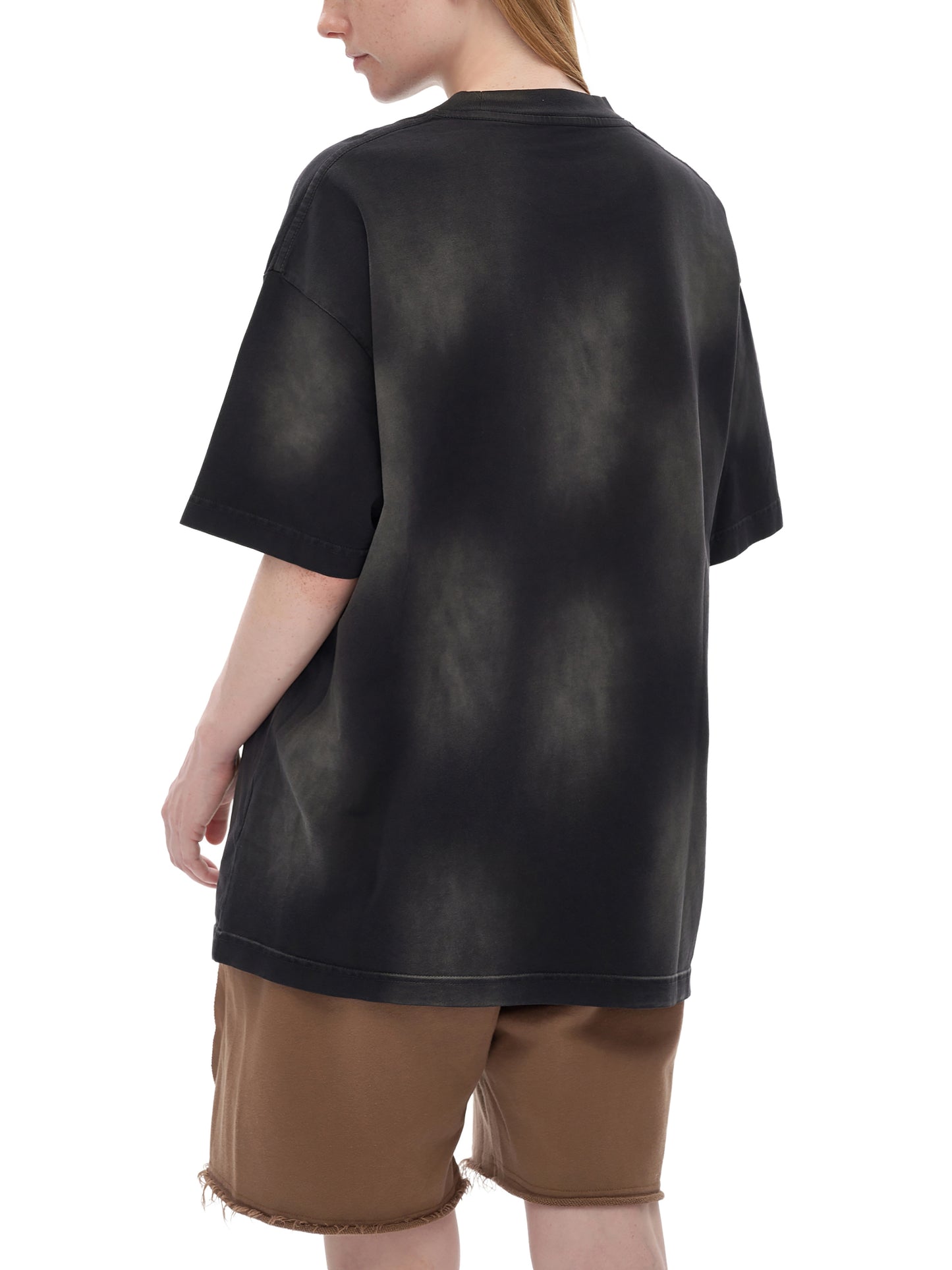 monkey washed dotted drop shoulder t-shirt 250 gsm