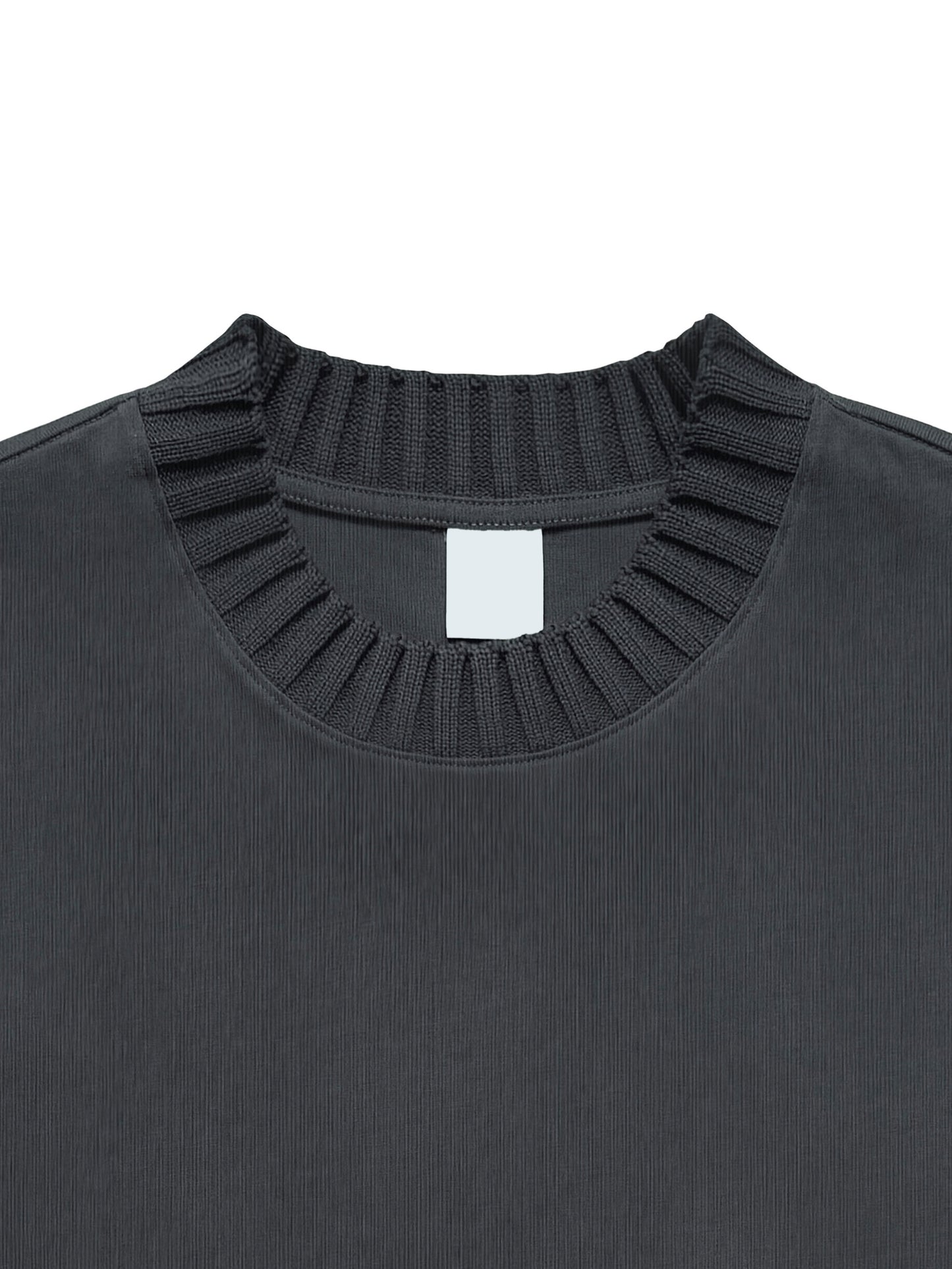 heavyweight knitted round neck t-shirt 305 gsm