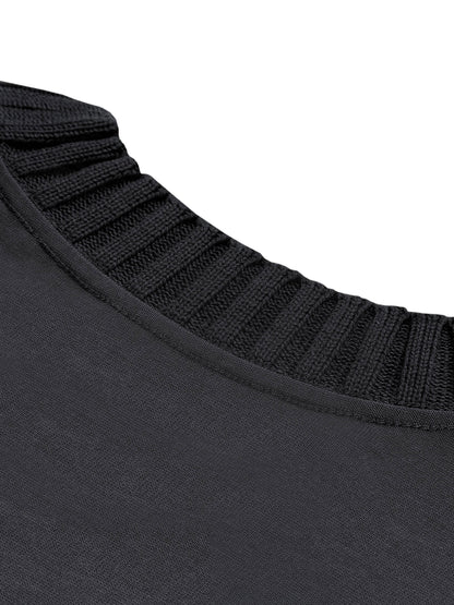 Heavyweight Knitted Round Neck T-Shirt 305 GSM