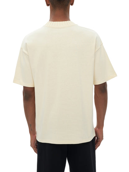 Heavyweight Knitted Round Neck T-Shirt 305 GSM