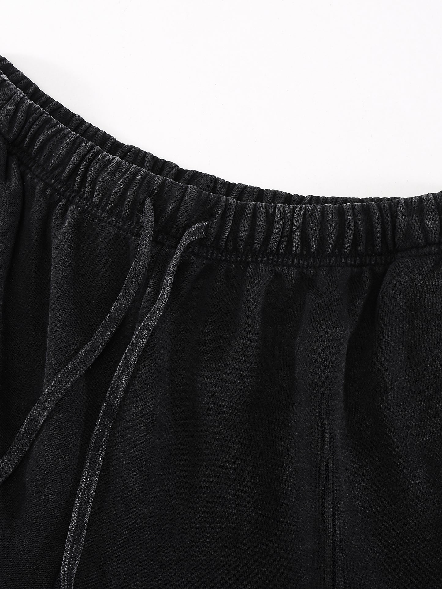 acid washed raw hem shorts