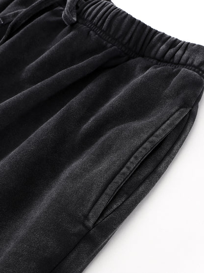 Acid Washed Raw Hem Shorts