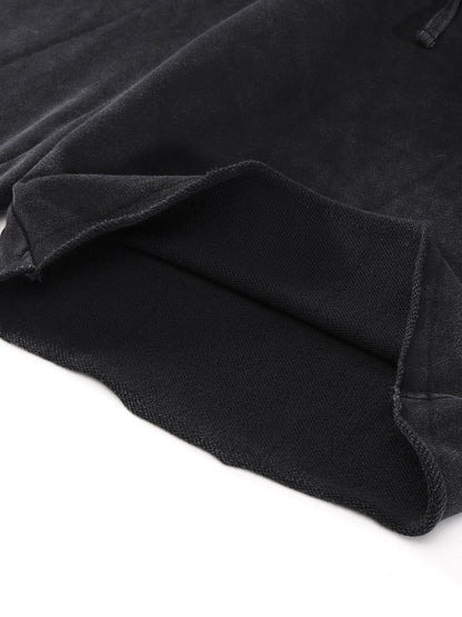 Acid Washed Raw Hem Shorts