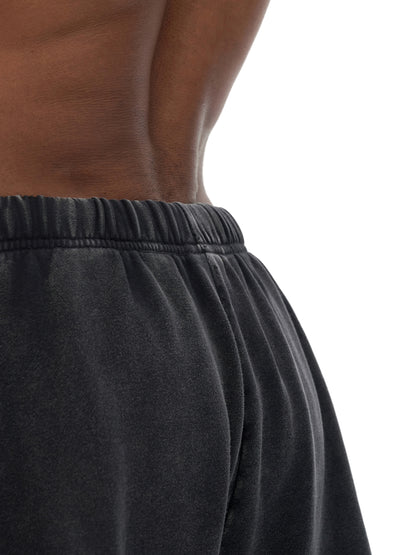 Acid Washed Raw Hem Shorts