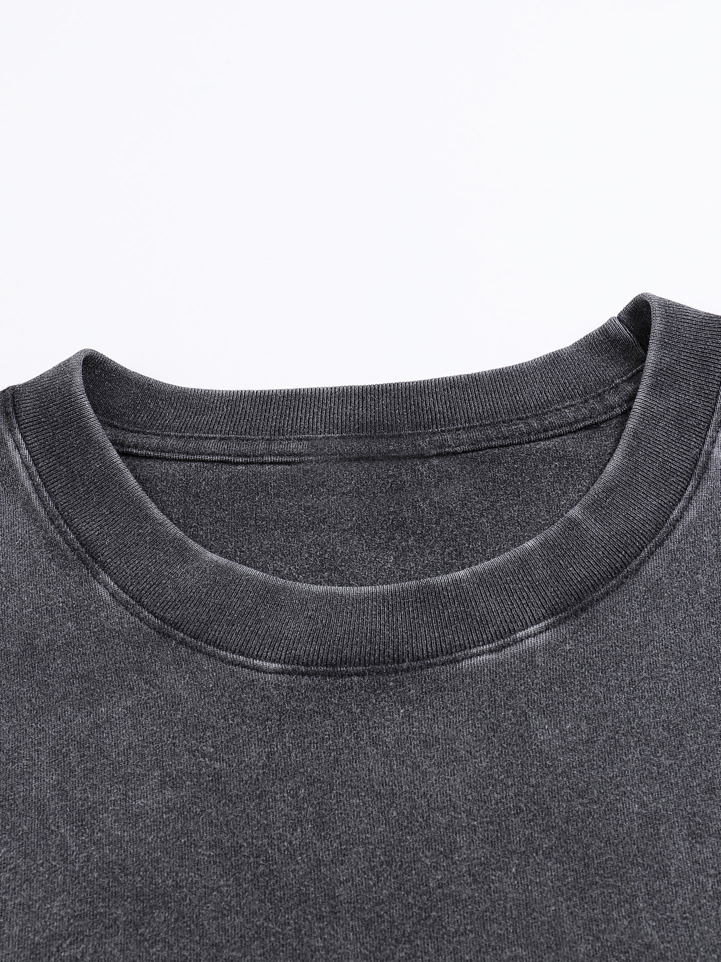 vintage washed loose fluffy t-shirt