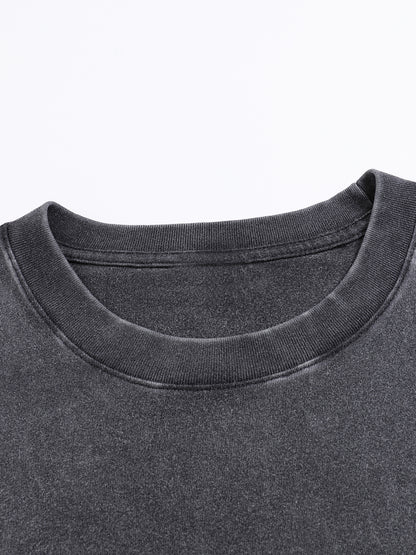 Vintage Washed Loose Fluffy T-Shirt