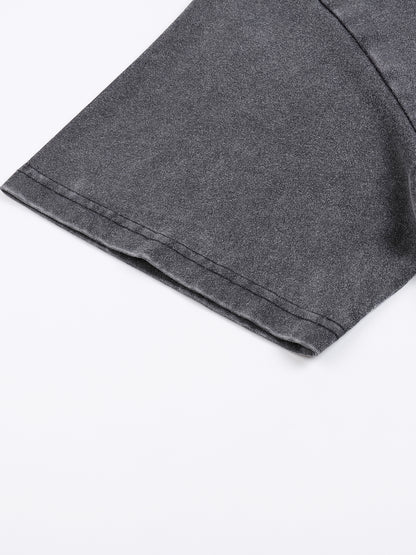 Vintage Washed Loose Fluffy T-Shirt