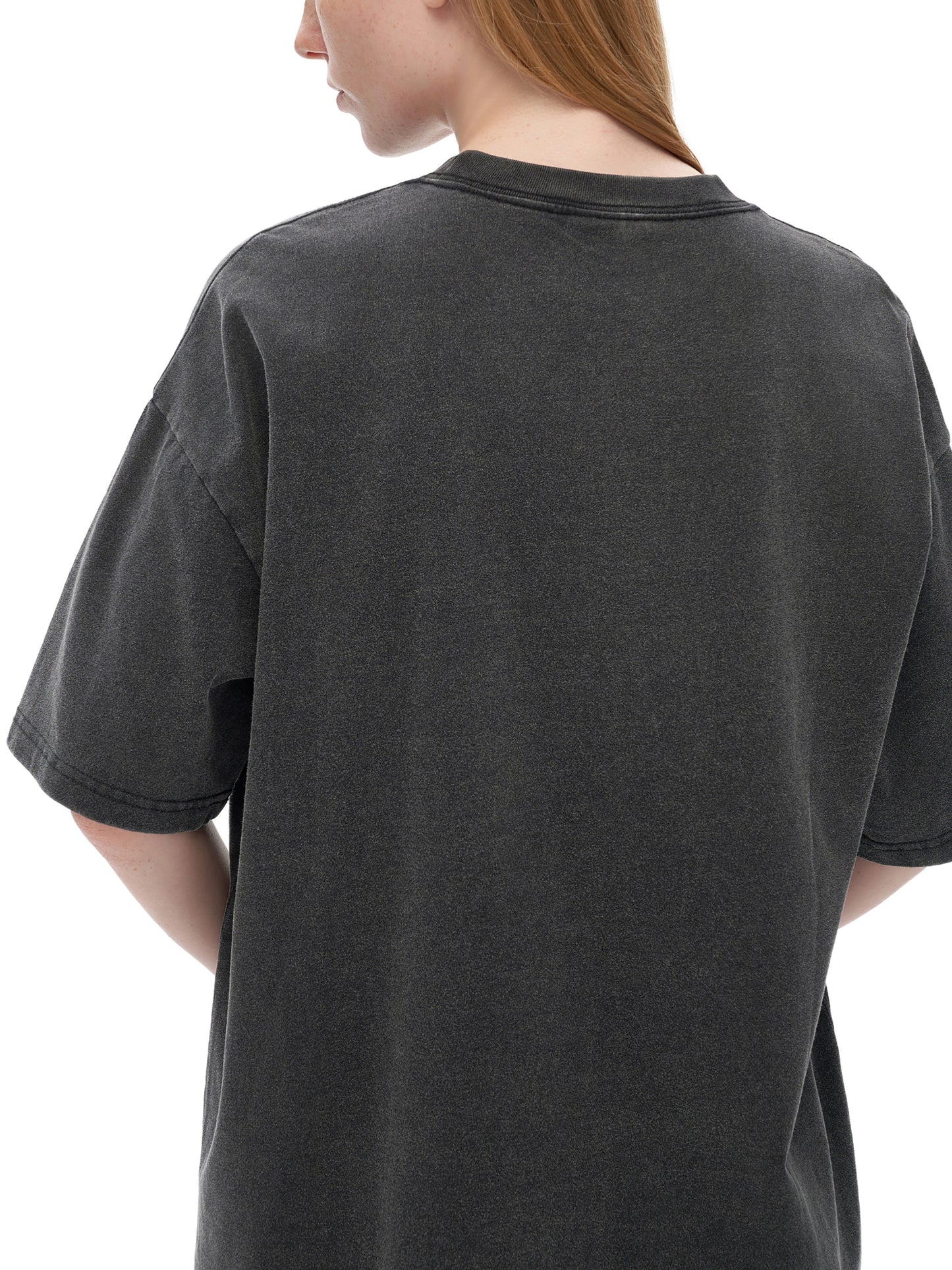 vintage washed loose fluffy t-shirt