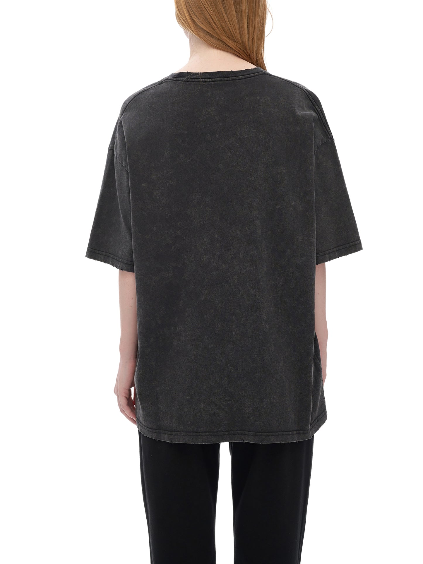 vintage washed loose fluffy t-shirt