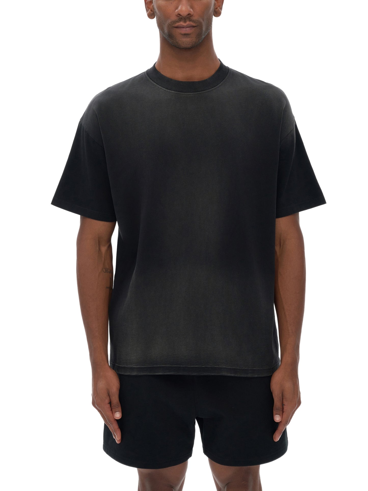 monkey washed all-over drop shoulder t-shirt 250 gsm