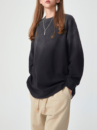 Gradient Washed Long Sleeve T-Shirt