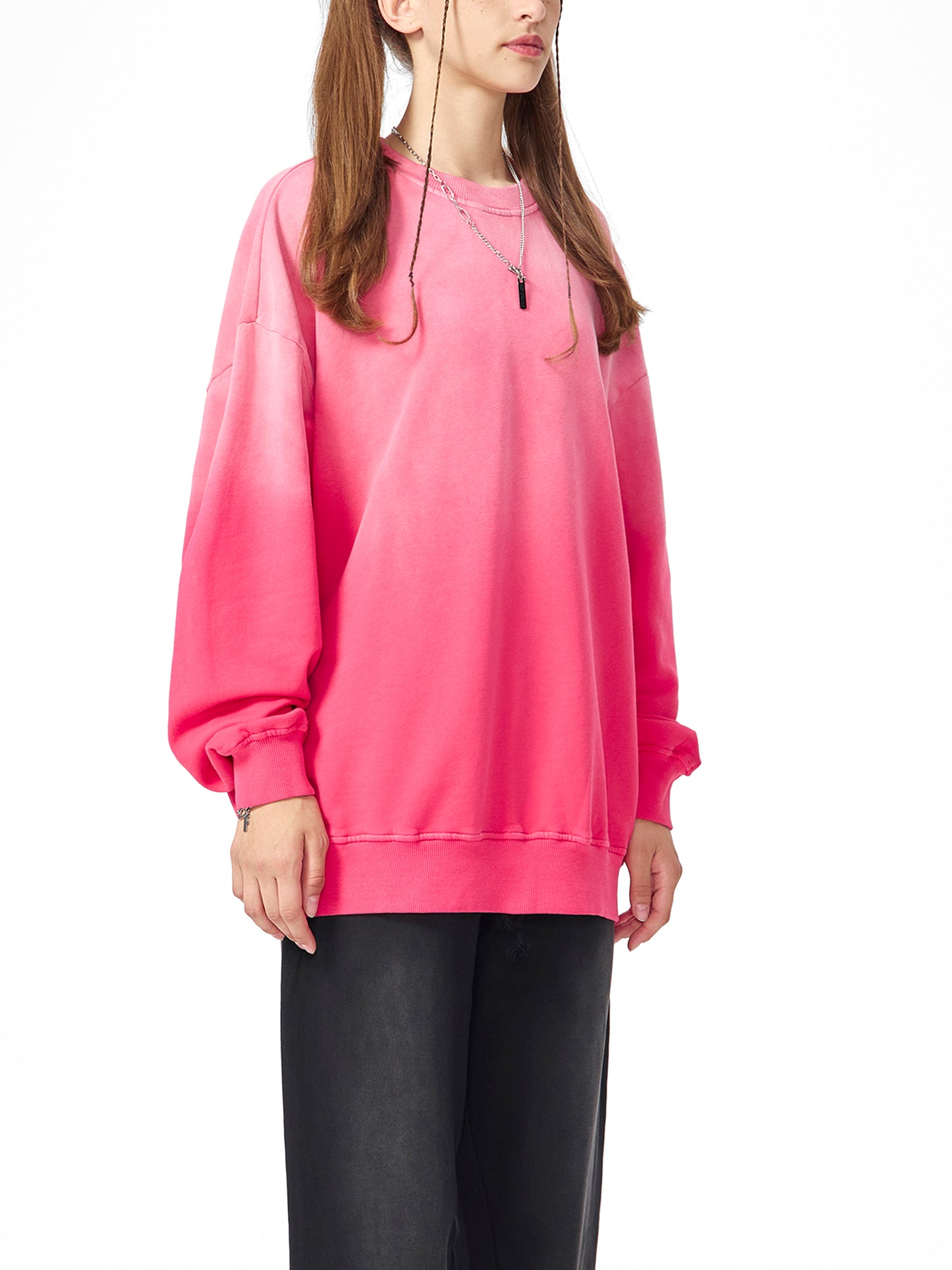 sunfade drop-shoulder cotton sweatshirt