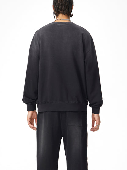 Sunfade Drop-Shoulder Cotton Sweatshirt