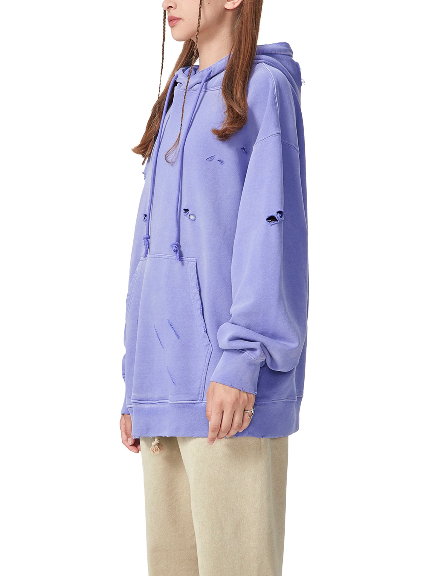 distressed vintage wash hoodie