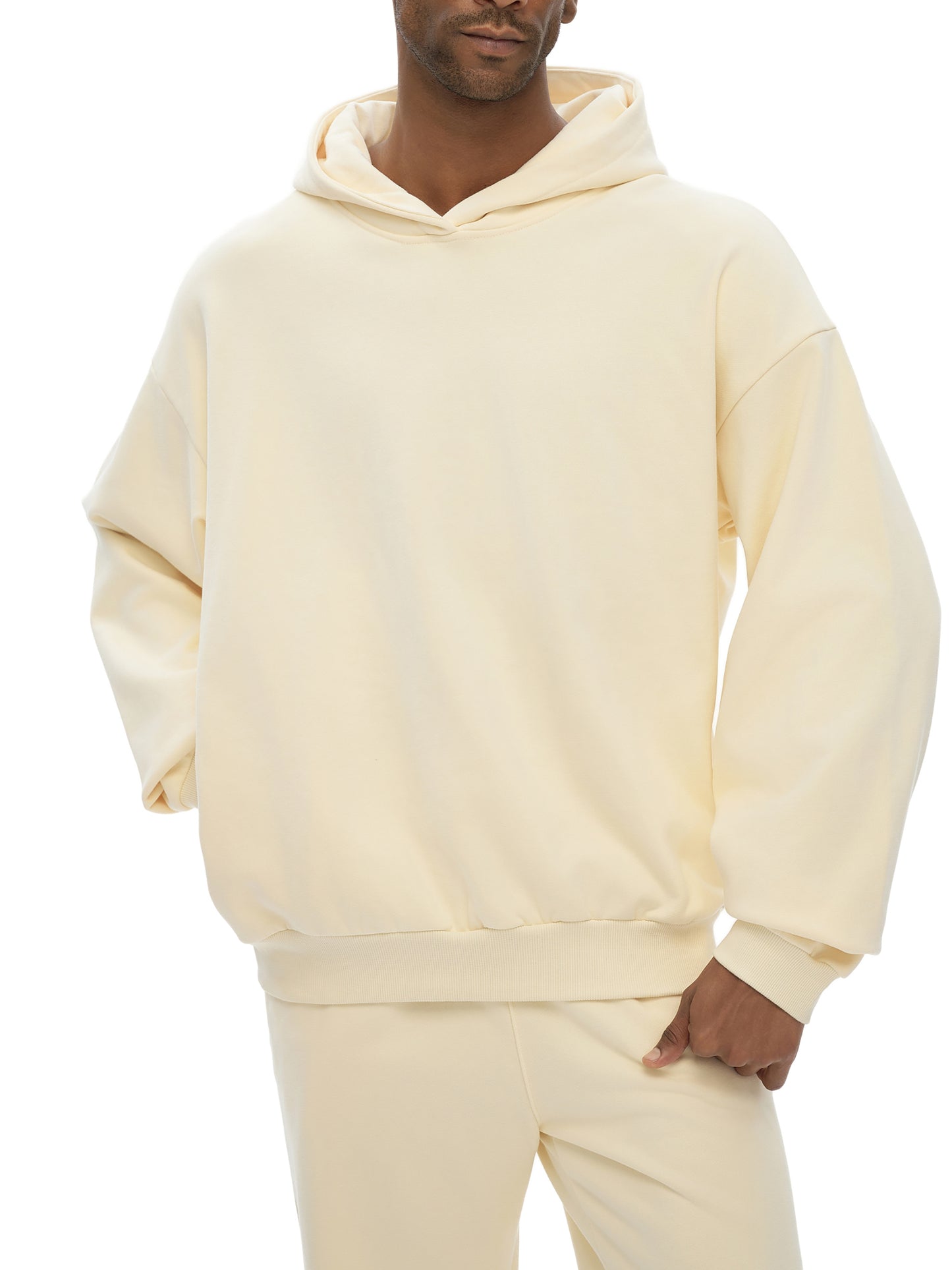 oversized heavyweight hidden pocket fleece hoodie 460 gsm