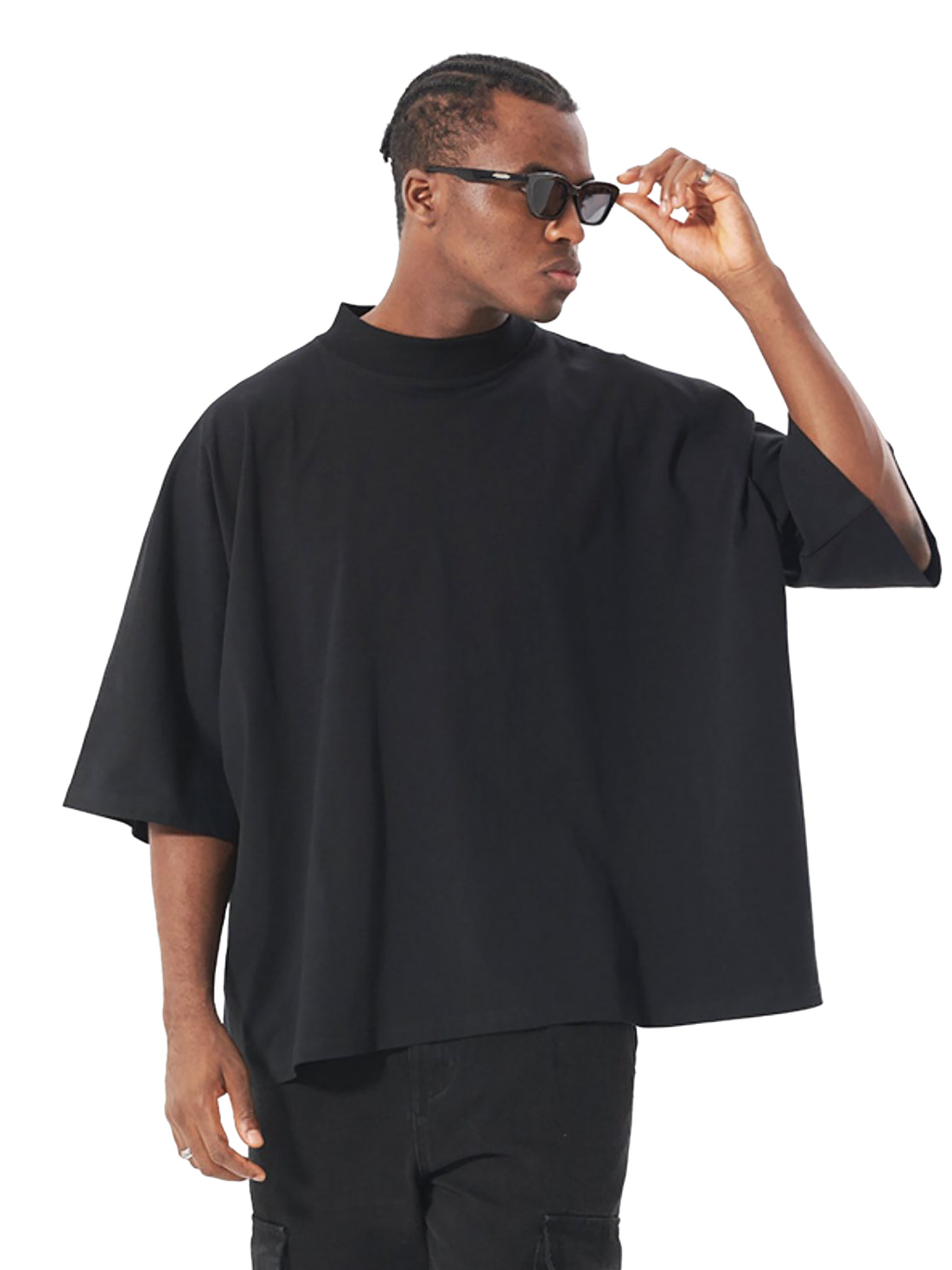 oversized one-piece pattern cut boxy tee 300 gsm