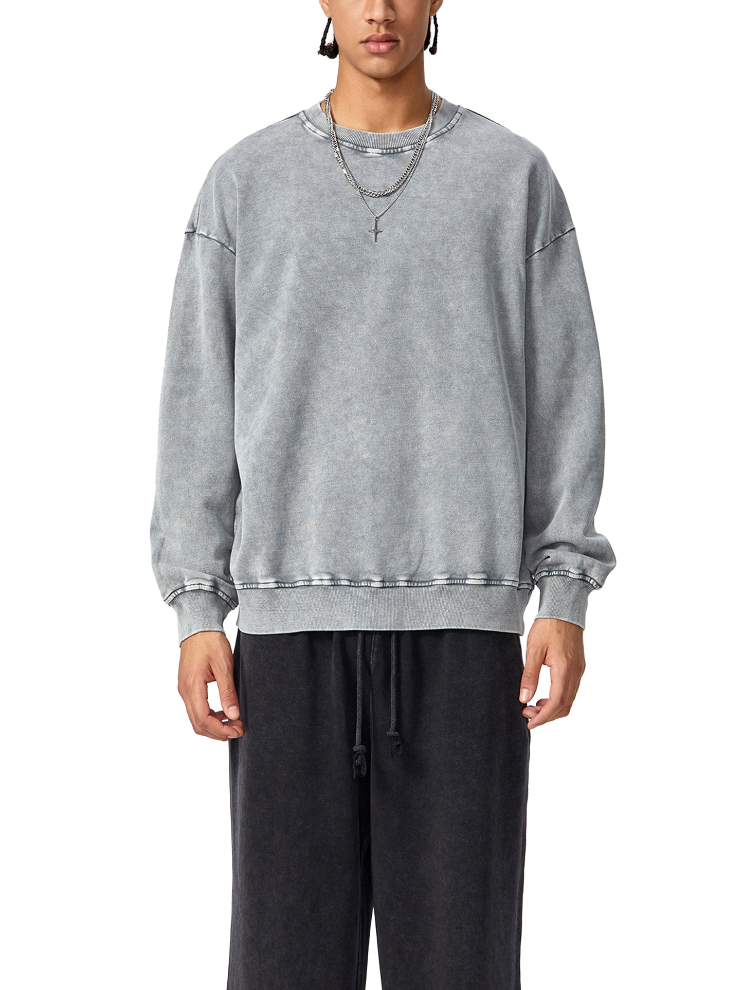 acid washed oversized sweatshirt