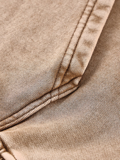 Acid Washed Loose Cotton Hoodie